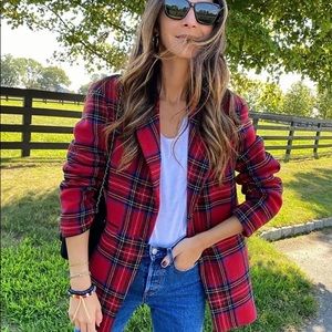 Something Navy Plaid Blazer